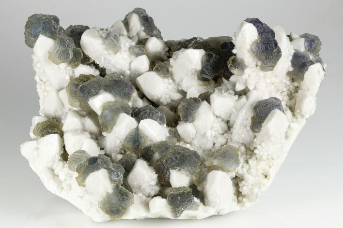 Multi-Colored, Stepped Fluorite on Milky Quartz - Inner Mongolia #179970